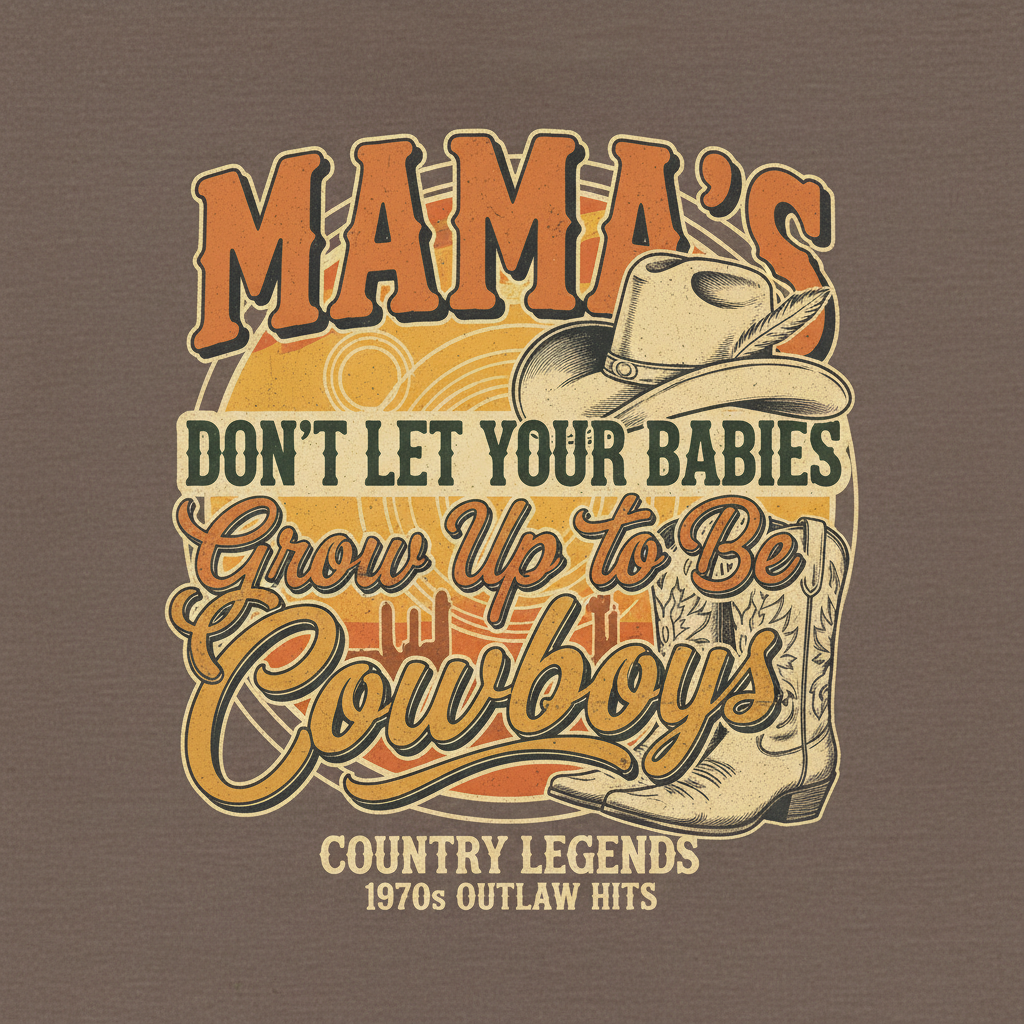 Mama's Don't Let Your Babies Grow Up to Be Cowboys Design
